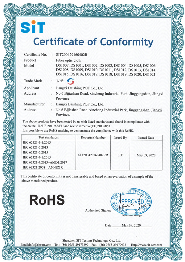 RoHS-प्रमाणपत्र